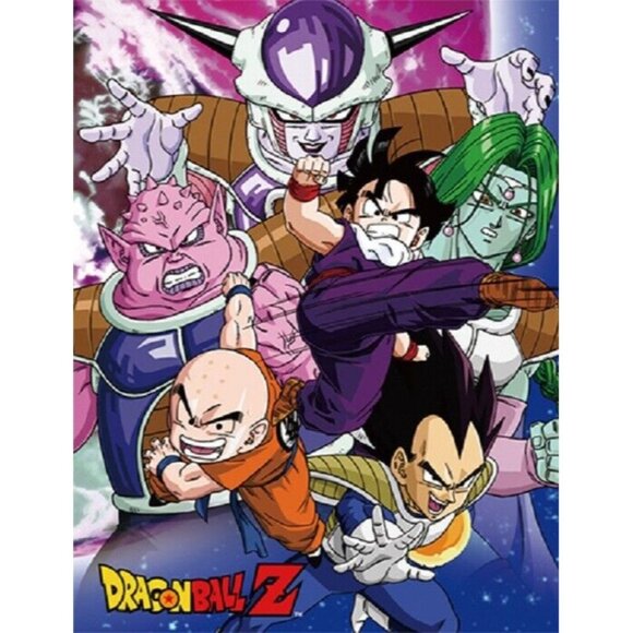 Dragon Ball Vegeta New Fleece Throw Gift Blanket DragonBall Z Zarbon Krillin NIP - Picture 1 of 2